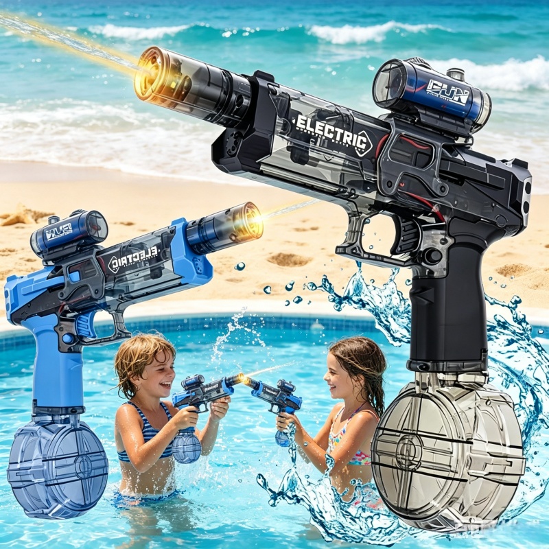 Kids Outdoor Playground - Children Continuous Fire Electric Water Guns