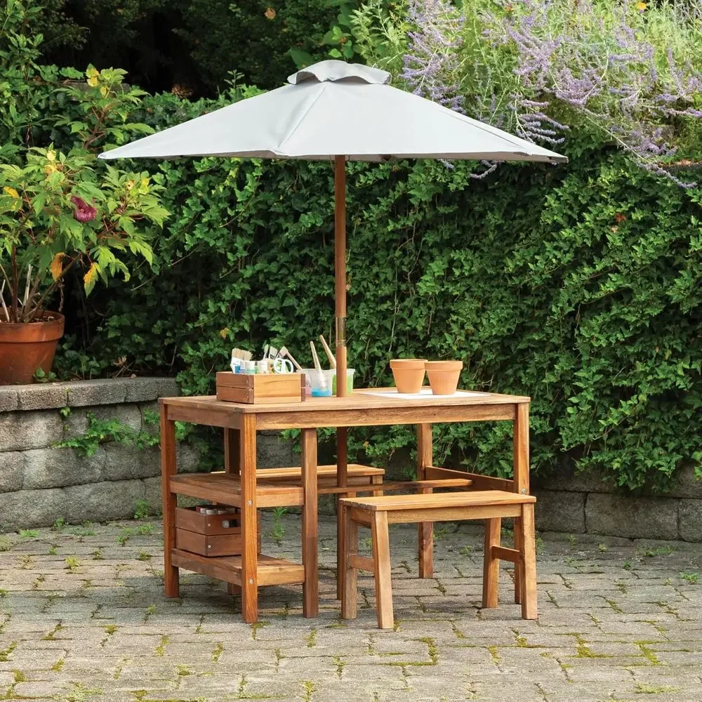 Kids Outdoor Umbrella For Table - Kids Outdoor Crat Table, Benches &