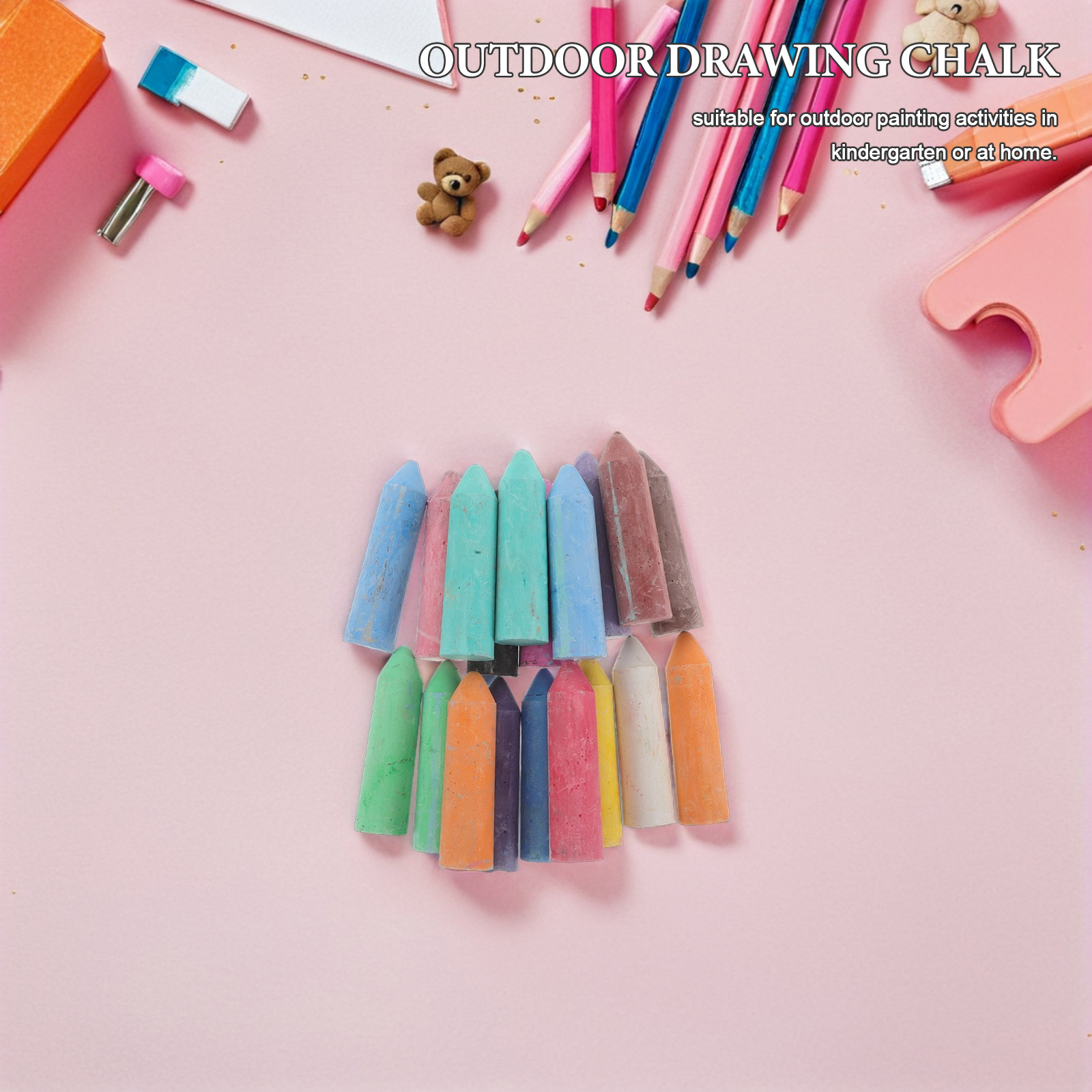 Chalk Outdoor Jumbo - 20Pcs Jumbo Washable Chalk Kids Outdoor