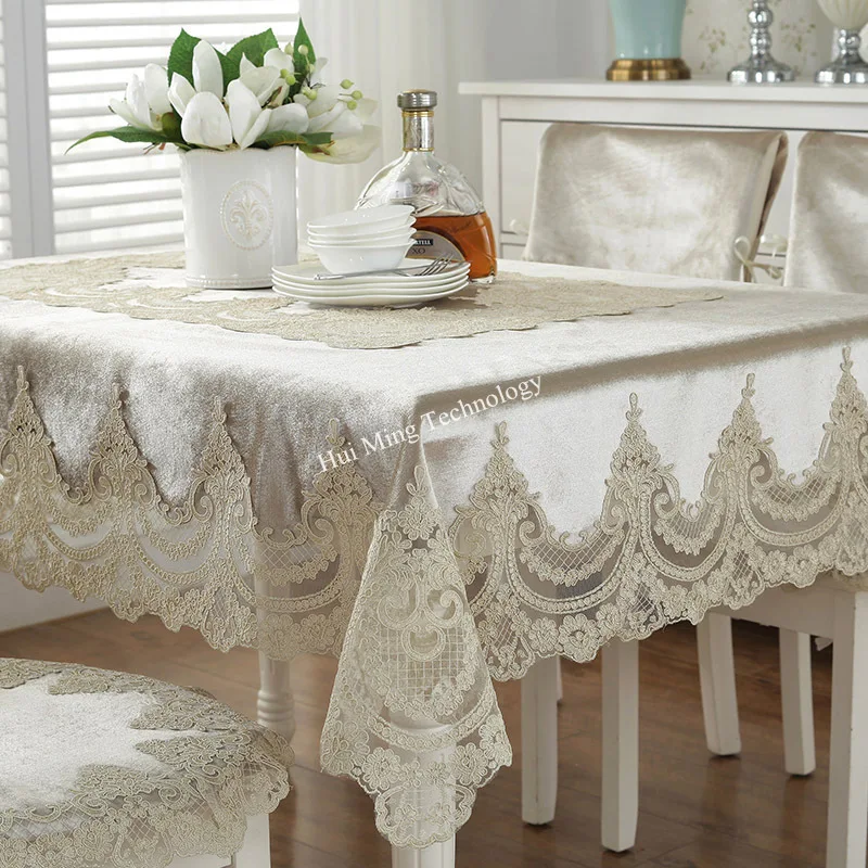 Kids Outdoor Dining Table - Bàn Vải Vàng Nhung Hình Chữ