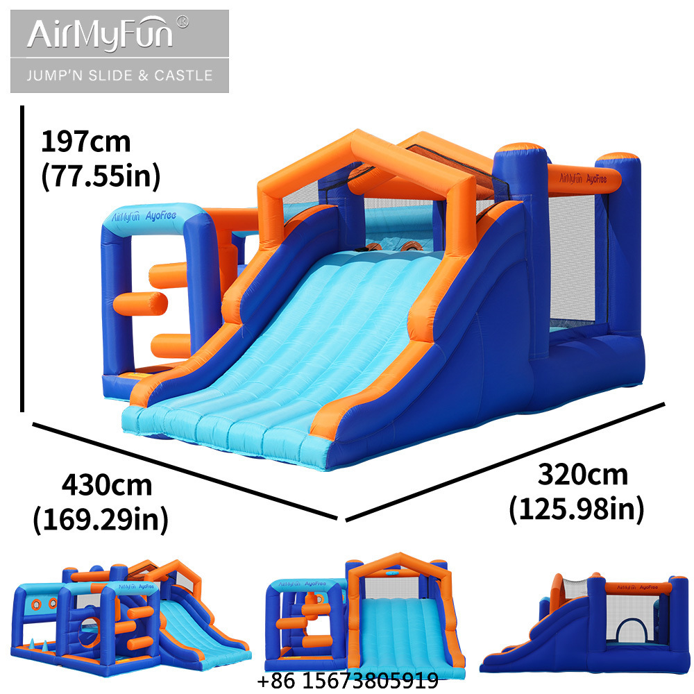 Kids Outdoor House With Slide - In Stock Best Selling PVC Fabric