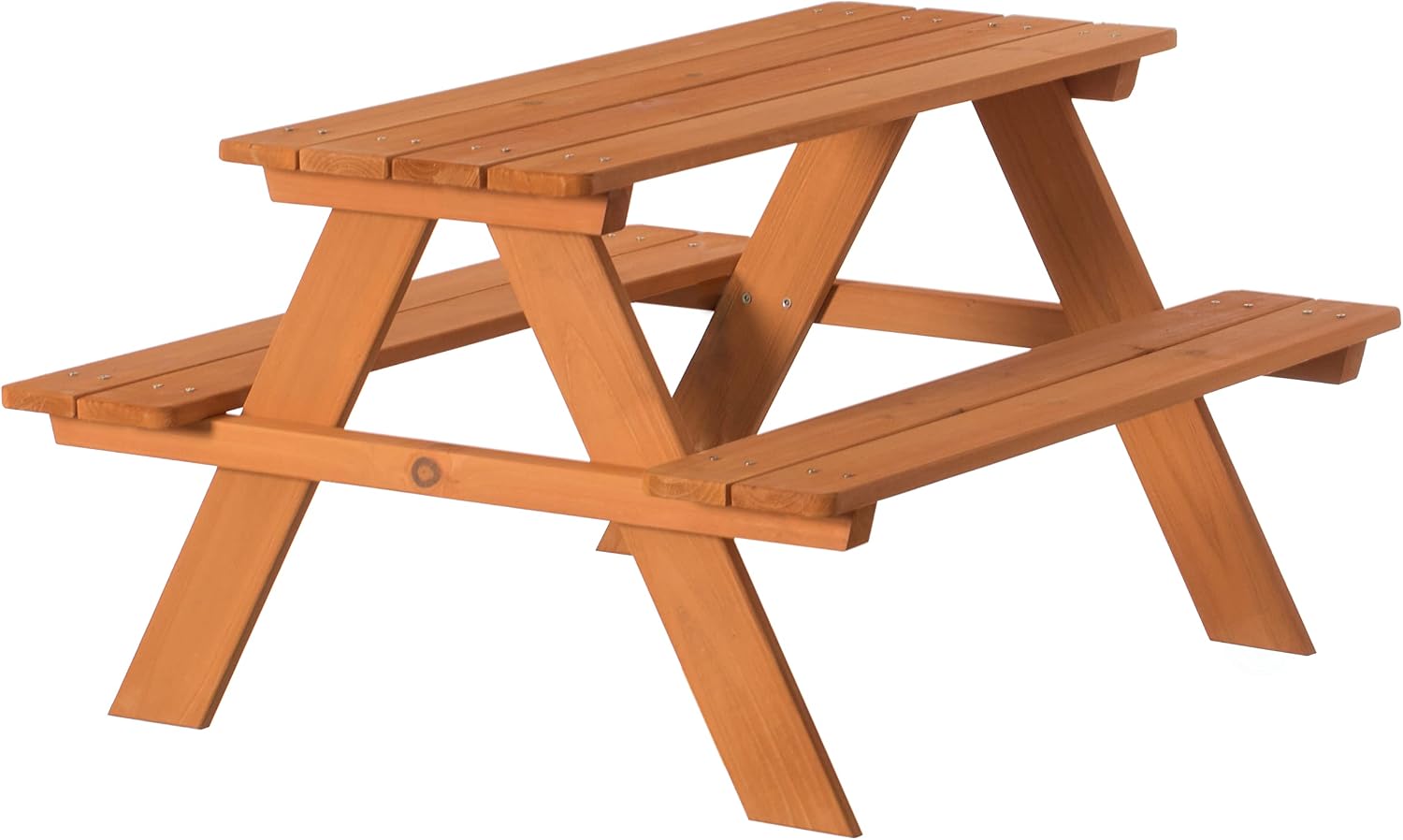 Kids Outdoor Wooden Table - , Stained Wooden Kids Outdoor Picnic