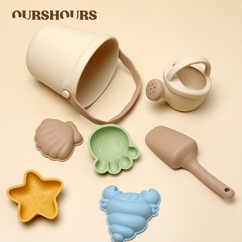 7Pcs Kids Silicone Beach Toys  - đánh giá và giá Kids Outdoor Tools