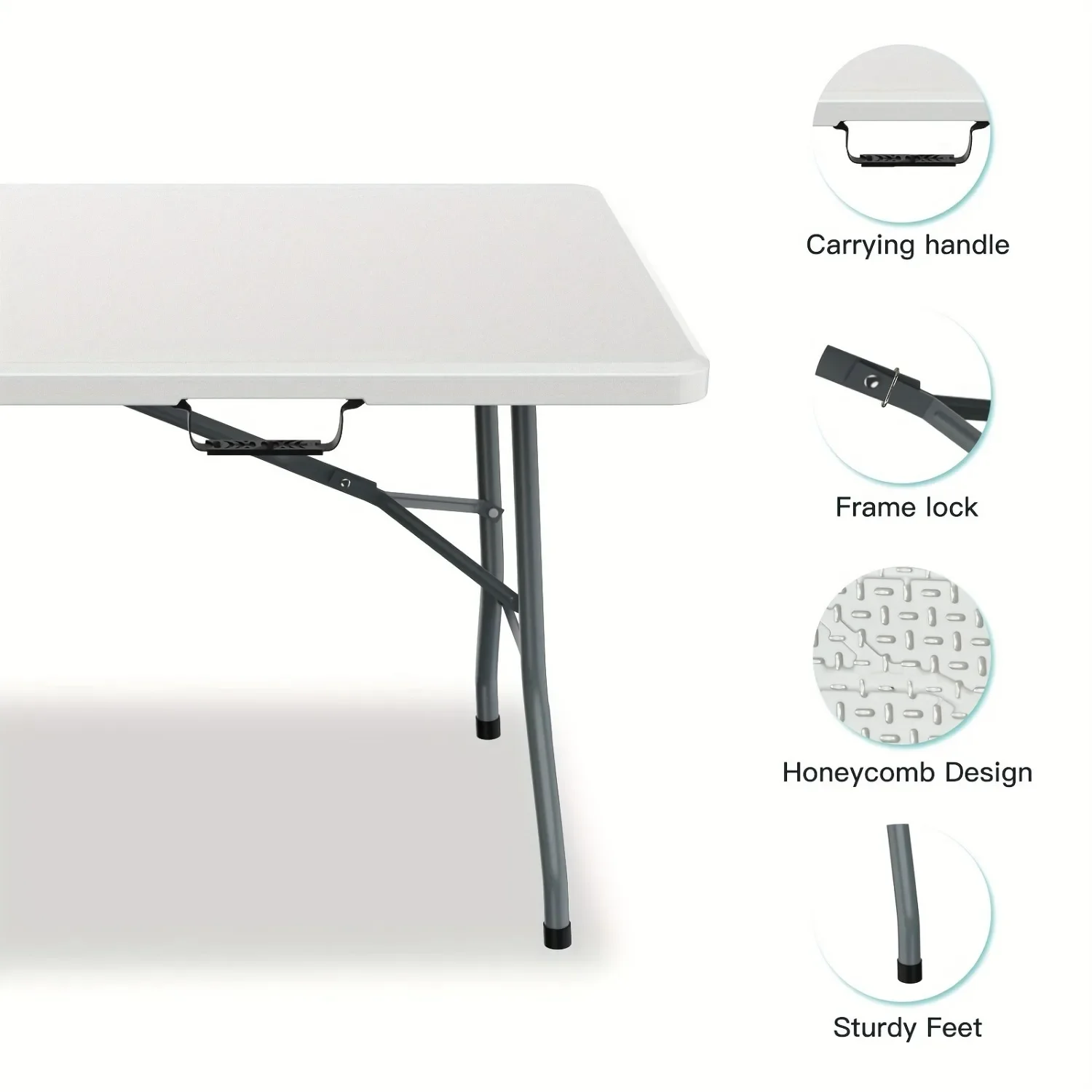6FT Spacious Plastic Folding T - đánh giá và giá Kids Outdoor Dining Table