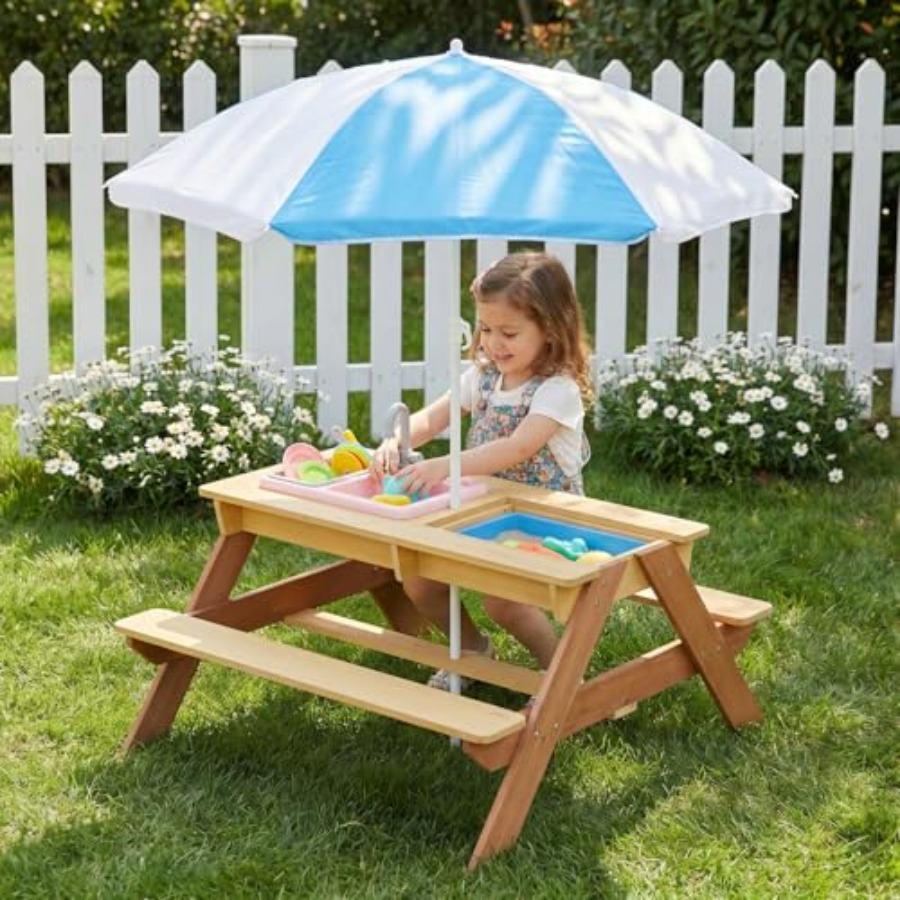 Outdoor kids picnic table with - đánh giá và giá Kids Outdoor Umbrella For Table