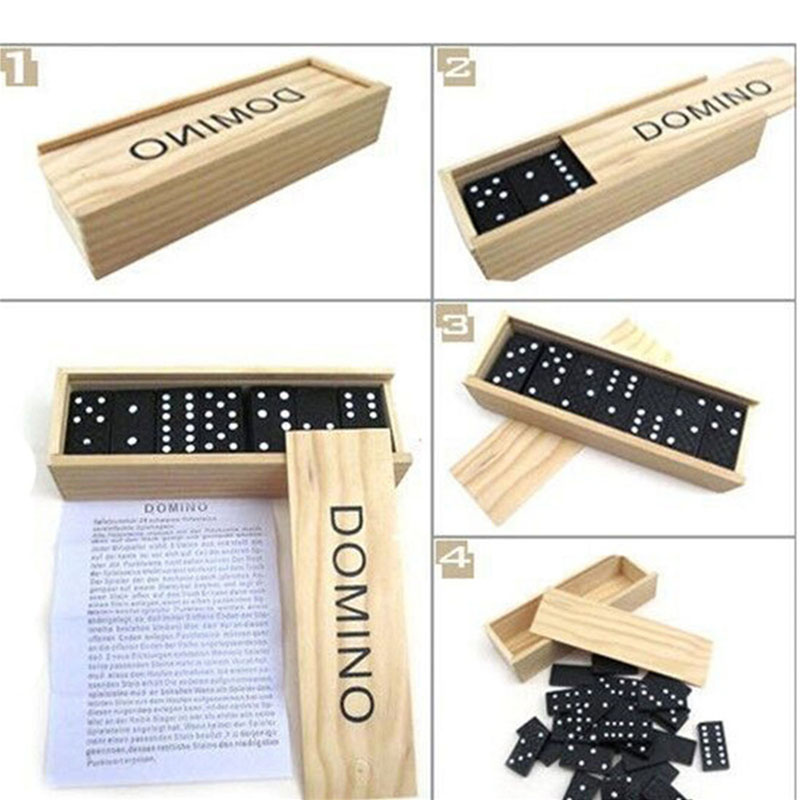 28pcs/Set Wooden Domino Board  - đánh giá và giá Kids Outdoor Wooden Table