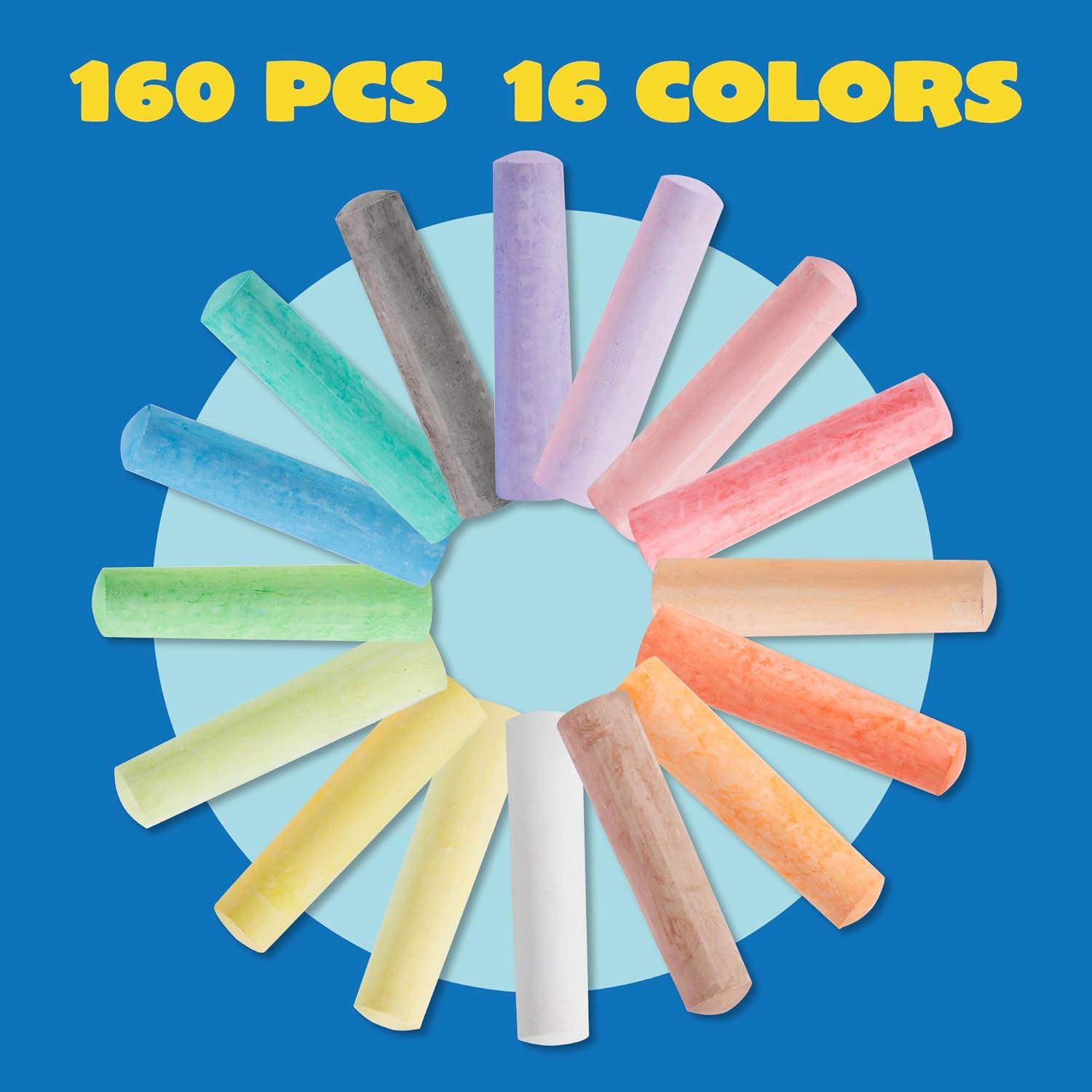 160 PCS Sidewalk Chalks Set No - đánh giá và giá Chalk Outdoor Jumbo