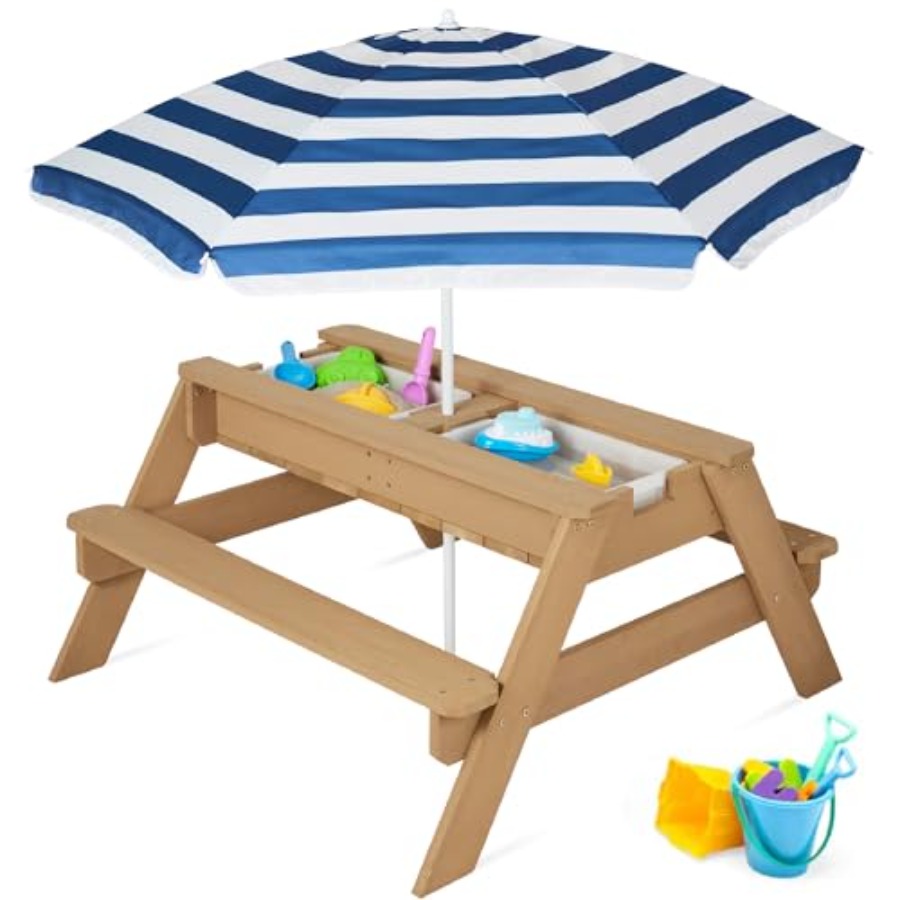 Outdoor kids picnic table with - đánh giá và giá Kids Outdoor Umbrella For Table