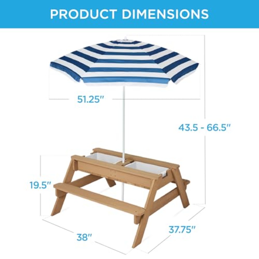 Outdoor kids picnic table with - đánh giá và giá Kids Outdoor Umbrella For Table