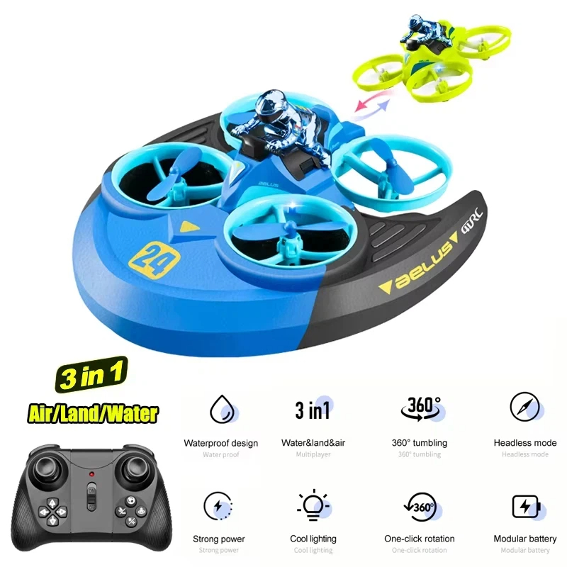 3-in-1 Land Air Sea RC Aircraf - đánh giá và giá Kids Outdoor Quad