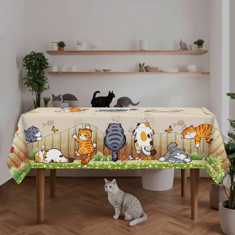 VIKAMA Beige Cartoon Cat Table - đánh giá và giá Kids Outdoor Dining Table
