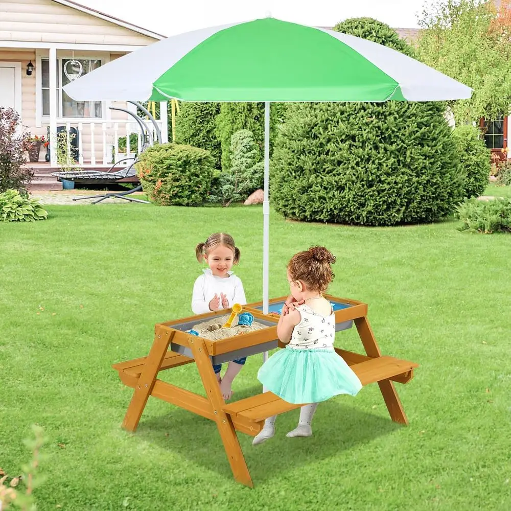 3-in-1 Height-Adjustable Umbre - đánh giá và giá Kids Outdoor Umbrella For Table
