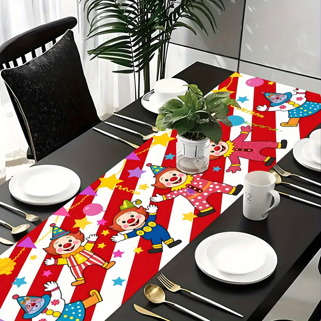 Circus Clown Party Table Runne - đánh giá và giá Kids Outdoor Dining Table