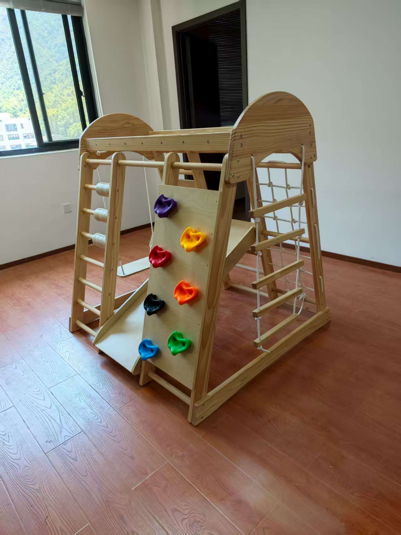 Wooden Kids Climbing Frame Lad - đánh giá và giá Kids Outdoor Playground