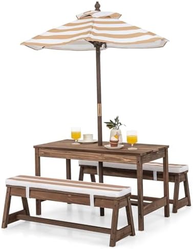 Kids Picnic Table, Outdoor Woo - đánh giá và giá Kids Outdoor Umbrella For Table