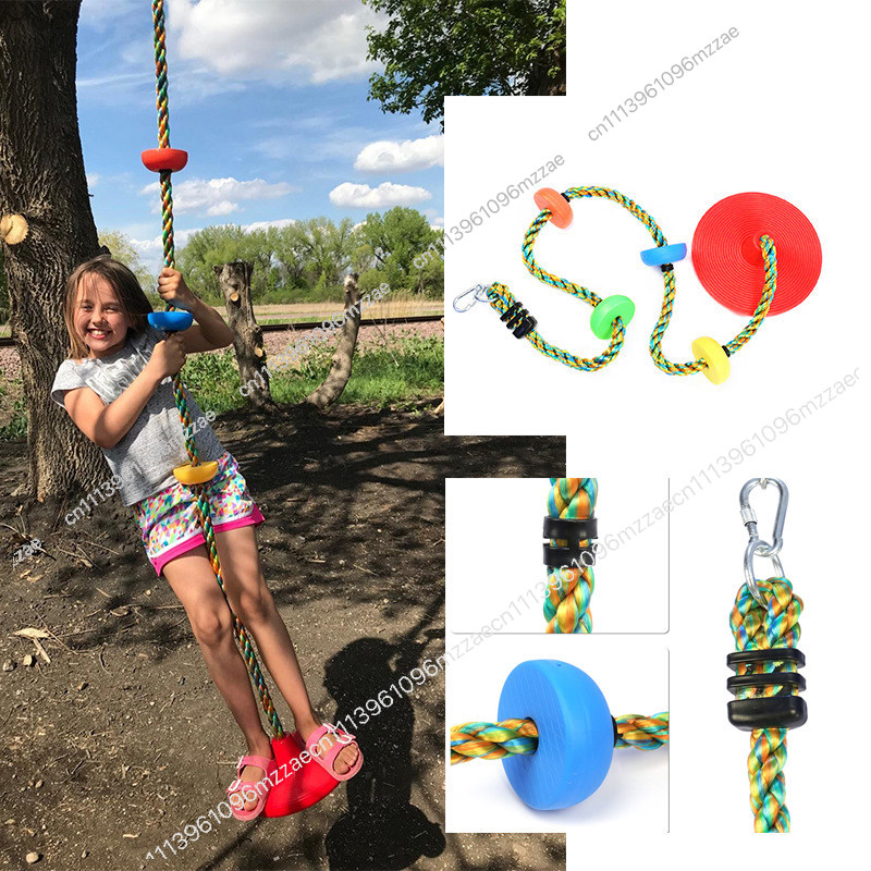 Kids Disc Swing with Climbing  - đánh giá và giá Kids Outdoor Climbing Equipment