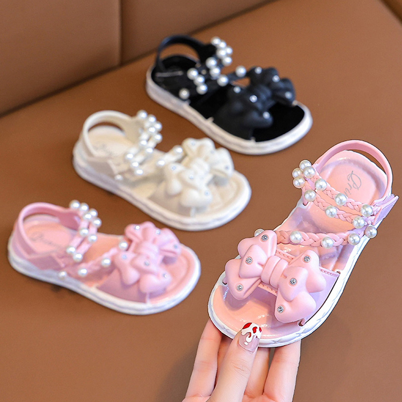 New Summer Bow Pearl Ornament  - đánh giá và giá Kids Outdoor Outfit
