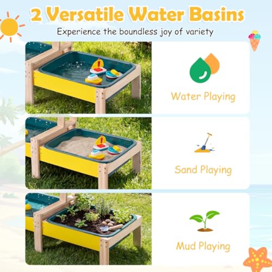 Outdoor kids activity playset  - đánh giá và giá Kids Outdoor Wooden Table