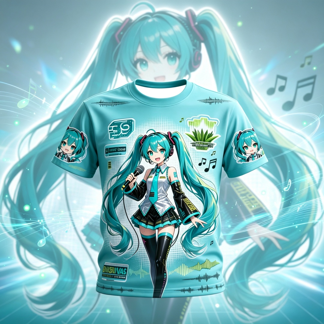 Hatsune Miku Anime Pattern Sum - đánh giá và giá Kids Outdoor Outfit