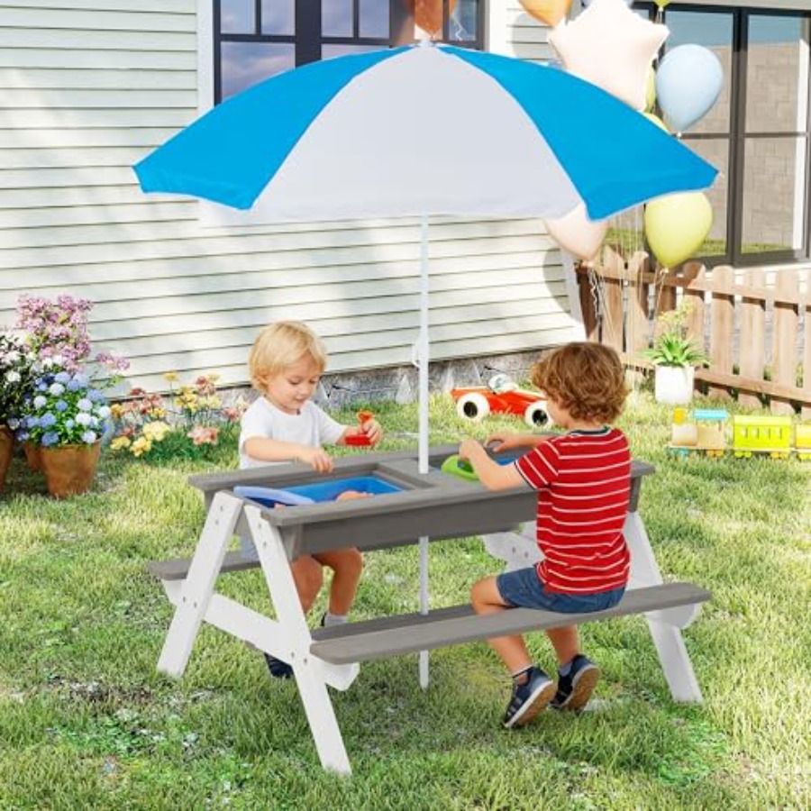 Outdoor backyard patio picnic  - đánh giá và giá Kids Outdoor Umbrella For Table