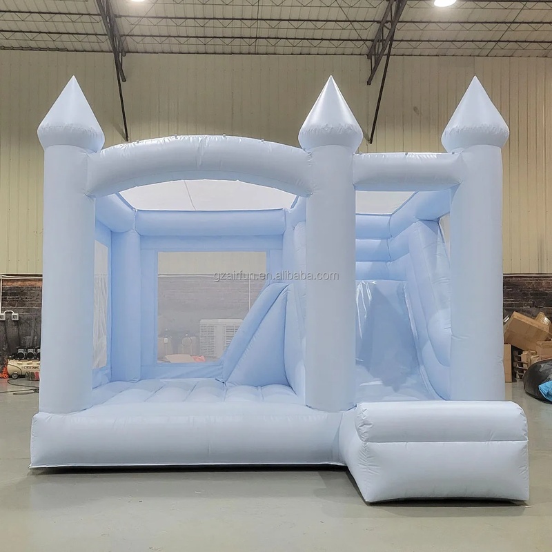 White Bouncy Castle Wedding In - đánh giá và giá Kids Outdoor House With Slide