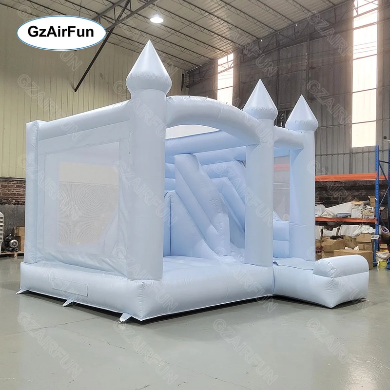White Bouncy Castle Wedding In - đánh giá và giá Kids Outdoor House With Slide